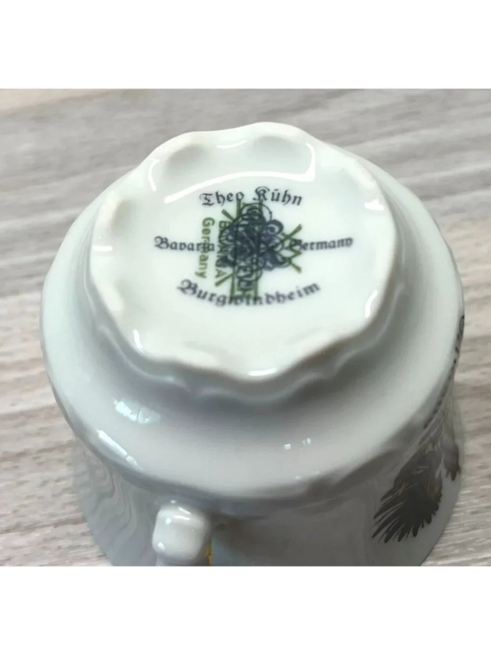 Theo Ruhn Old Germany Eagle Creat Tea Cup Demitasse Mini Mug Bavaria Kuhn